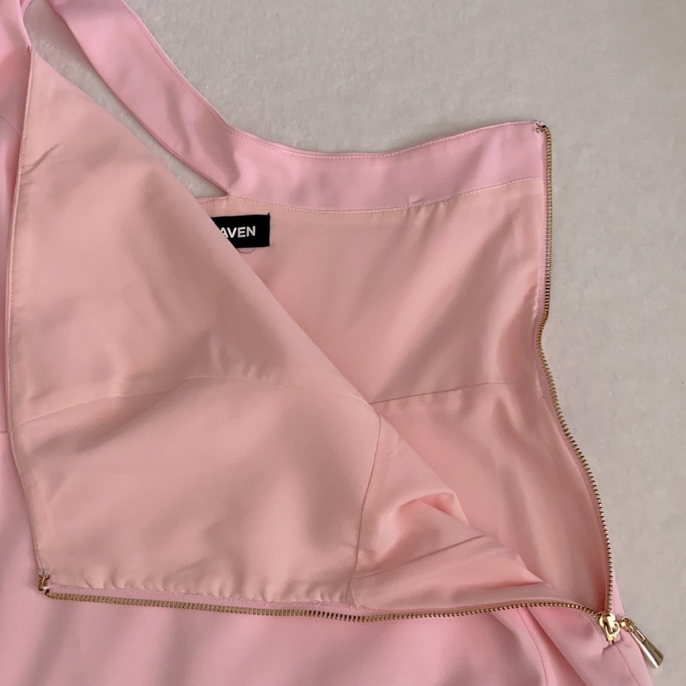{Revolve} NBD x NAVEN | Mona Asymmetrical One Shoulder Mini Dress Lotus Pink (M) - Picture 9 of 16